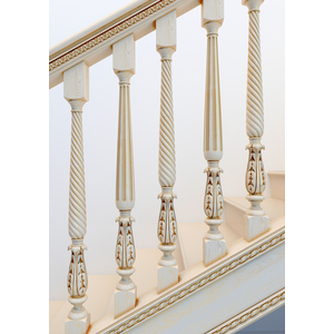 Ornate architectural stair balusters from oak